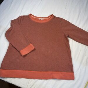 Escape By Habitat Pullover Sweatshirt Orange Heather Cottagecore Women's Large